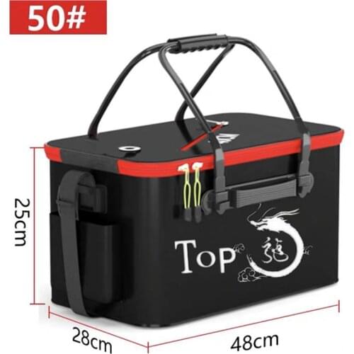 Fishing Tackle Boxes Folding Bucket Fish Protection Bag EVA Material High capacity Wear-resistant Multifunction Fish Bucket