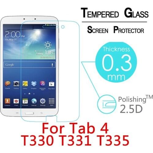 Tempered Glass Screen Protector for Samsung Galaxy Tab 4 8.0 SM-T330 TSM-T331 SM-T335 8 inch Tablet Film 9H Anti-Explosion