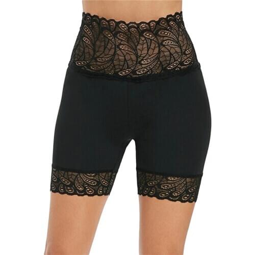 Ladies Safety Shorts Lace Seamless Nylon High Waist Panties Boyshorts Pants Girls Weight Loss Comfortable Panties
