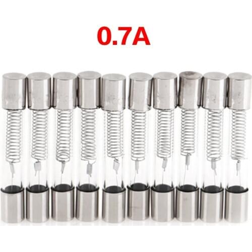 10PCS 5KV 0.65A-0.9A Microwave High-Pressure Oven Fuse 6*40mm Glass Tube Fuse
