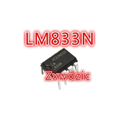 10PCS LM833N DIP8 LM833 DIP new and original