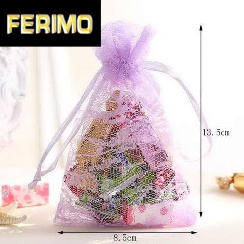 13.5*8.5cm Wedding Candy Bags Gift Bags Fashion Color Bags For Party 100pcs