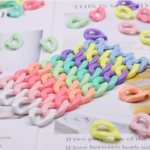 17x23mm Acrylic Colour Open Ring Beads Connector Acrylic Clasps Hooks Link Chain for Jewelry Making Components DIY Accessories