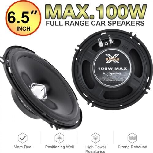 2pcs 6.5 Inch 100W Full Range Frequency Car Audio Speaker Heavy Mid-bass Ultra-thin Modified Speaker Nondestructive Installation