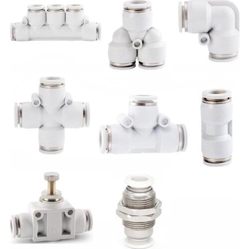 4mm 6mm 8mm 10mm 12mm 14mm 16mm Pneumatic Pipe Fitting Tube Air Quick Connector Push In Hose Couping SA PE PY PU PV PZA PK PM