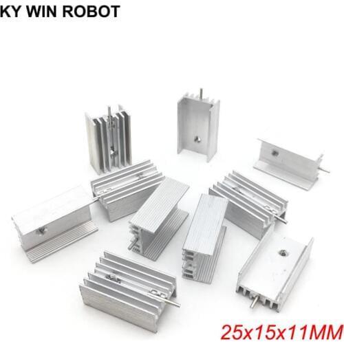 50pcs Aluminium TO-220 Heatsink TO 220 Heat Sink Transistor Radiator TO220 Cooler Cooling 25*15*11MM With 1 Pin