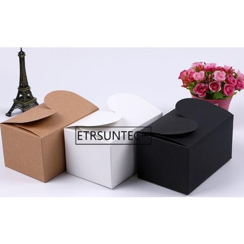 500pcs Kraft Paper Candy Box Gift Bag Wedding Gift Baby Shower Favors Birthday Party Christmas Supplies 15*10*8.5cm