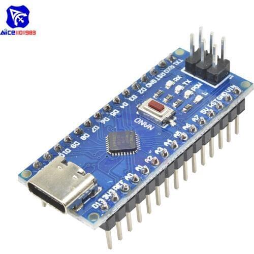Diymore Type-C Adapter CH340 Nano V3.0 ATMEGA328P-MU ATMEGA328 Microcontroller Module Development Board for Arduino