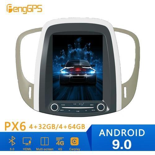 Android 9.0 Tesla Style Car Radio Vertical Screen For Buick Lacrosse 2009-2012 GPS Navigation Recorder Multimedia No CD Player