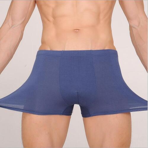 Free ShippingBamboo fiber men boxers sweat pure color multi code waistSize XL XXL XXXL XXXXL XXXXXL#7339