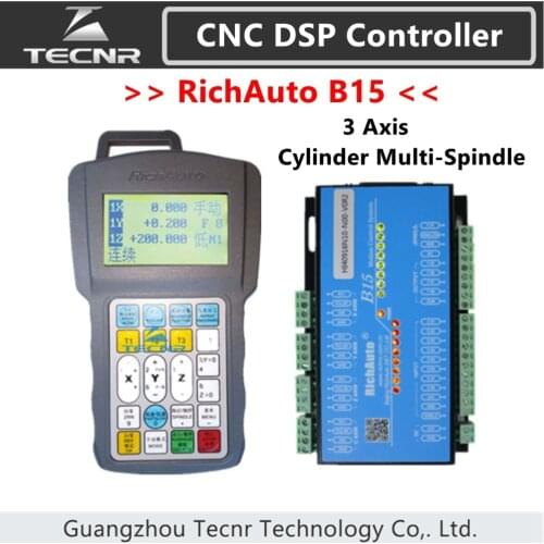 TECNR RichAuto DSP B15 Cylinder Multi-Spindle CNC DSP controller 3 axis control system replace A15 for cnc engraver