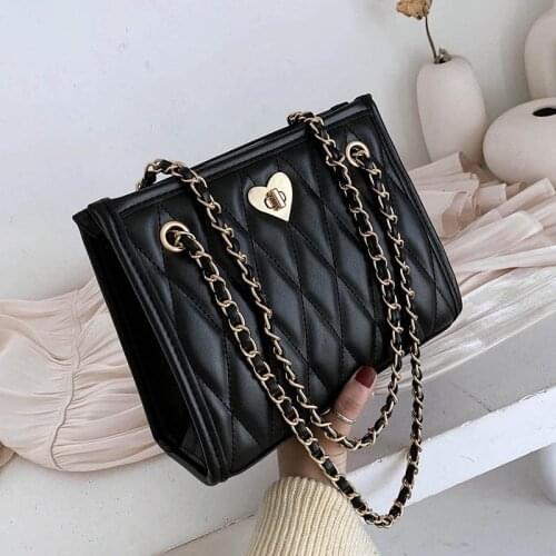 Designer Pu Leather Women Chain Shoulder Messenger Bags High Quality Ladies Purses and Crossbody Bags Fashion Female Handbags