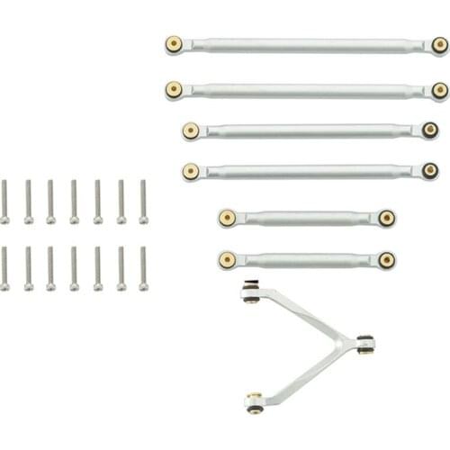 For Axial SCX24 90081 1/24 RC Crawler Car Metal Pull Rod Link Linkage Tie Rod Kit Upgrade Parts Accessories