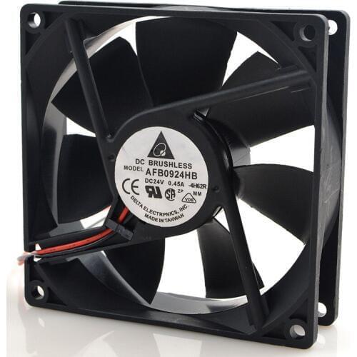 FOR Delta AFB0924HB DC 24V 0.45A 90*90*25MM 9CM Inverter Heat dissipation Fan