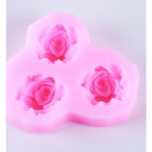 3D Rose Flower Silicone Mold Cake Decorating Tools Fondant Gift Decorating Chocolate Cookie Soap Polymer Clay Baking Molds