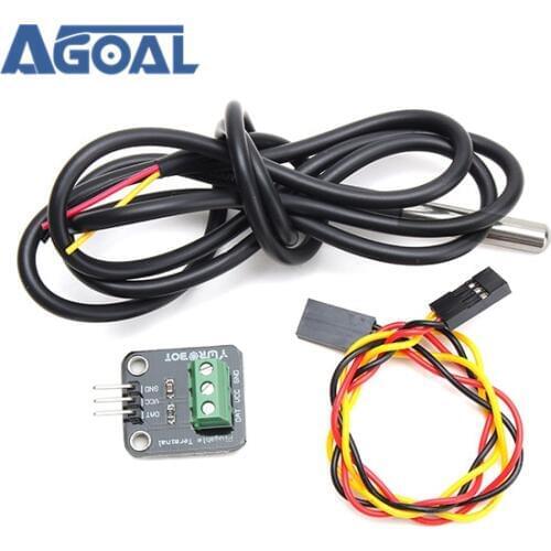 DS18B20 Temperature Sensor Module Kit Waterproof Electronic Building Block For Ardu