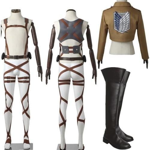 Attack on Titan Boots Halloween Cosplay Superhero Rival Ackerman Costume Accessory Shoes Custom Made Team Dot Pixis Shoes