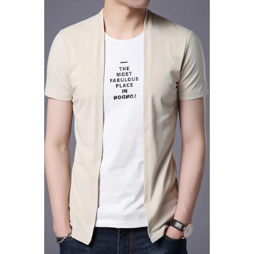 LANGBEEYAR Men's Plain T-shirts