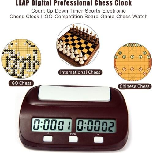 LEAP Chess Clocks Professional Portable Digital Chess Board Competition Count Up Down Chess Games Electronic Alarm Stop Timer