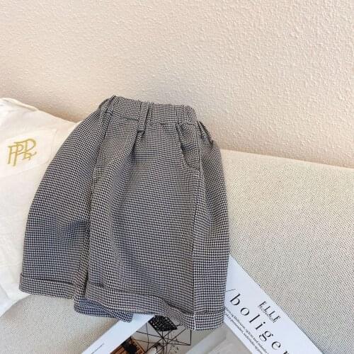 Summer New Kids Shorts 2021 Childrens Girl Boys Korean Plaid Casual Short Pants Toddler Baby Fashion Loose Shorts Kids Clothes