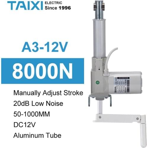 Metal Gear Electric Linear Actuator 12v DC Motor 8000N Thrust 750mm 950mm Stroke 4mm/s Push Rod Of Lifting Table Adjustable Door