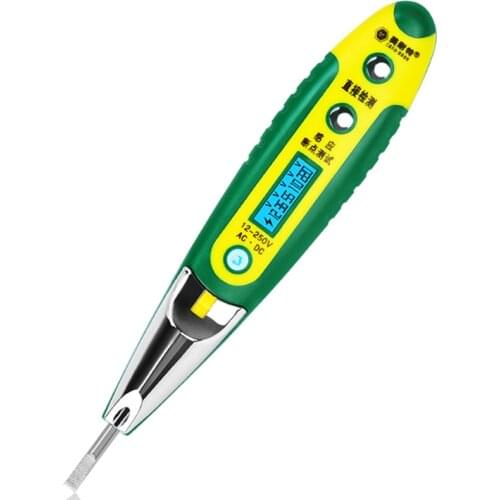MultiDigital Test Pencil AC DC 12-250V Tester Electrical Screwdriver LCD Display Voltage Detector Test Pen Electrician Tools