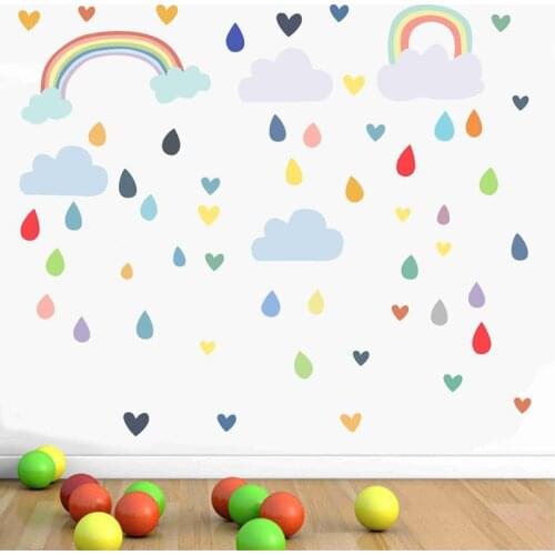Cartoon Wall Stickers Home Decor Living Room PVC Self-adhesive Wallpaper Kids Room Decoration Warm Bedroom Decals for Furniture