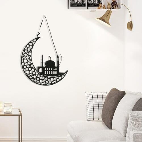 Muslim Islam Eid Mubarak Ramadan Wall Mount Non-woven Hanging Ornament Decor Hanging Pendant Muslim Party Eid Decoration 2021