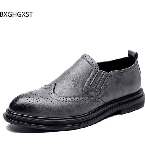 Black Mens Dress Shoes Loafers Designer Brogue Shoes Men Formal Office Shoes for Man 2021 Chaussure De Homme Zapatos De Hombre