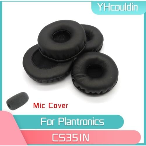 YHcouldin Earpads For Plantronics CS351N Headphone Accessaries Replacement Wrinkled Leather