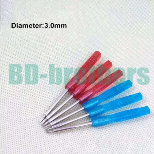 New Red / Blue 85mm Mini Screwdriver 3.0mm Diameter Key 0.8 1.2 Pentalobe 1.5 2.0 3.0 Phillips Flathead Y T4 T5 T6 2000pcs/lot