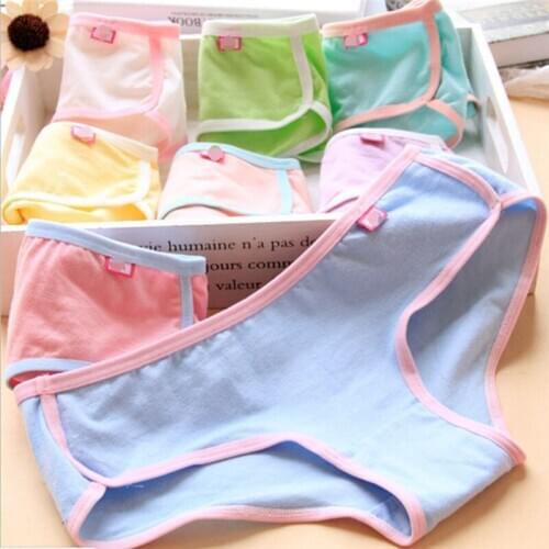 New Arrived 4Pcs/Lot Girl Panties Underwear Lace Briefs Cotton Lingerie Soft Comfortable Bowknot Cartoon Panty Wholesale 1313-4