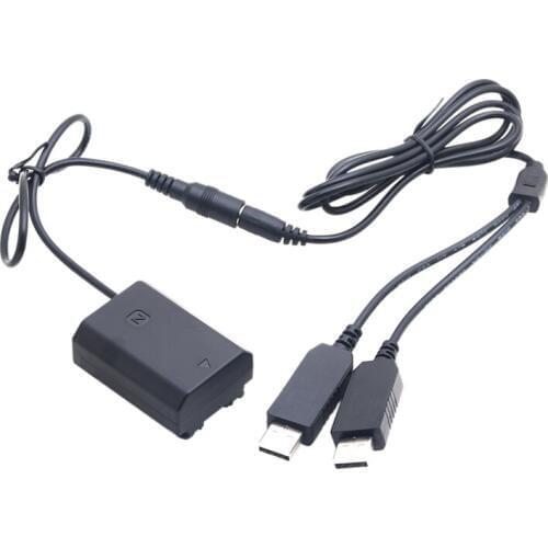 Np-Fz100 Dummy Battery Dc Coupler Dual Usb Adapter For Sony A7Iii A9 A7Riii A7Siii Dslr Camera
