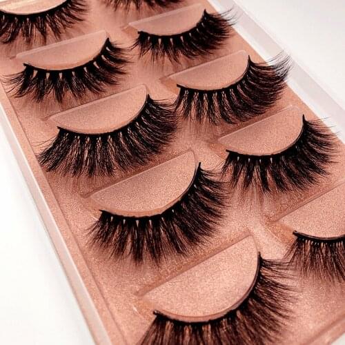 5pairs False Eyelash 3D Mink Lash 100% Cruelty Free Lashes Cilios Dramatic Reusable Natural Eyelashes Popular Fake Lashes Makeup