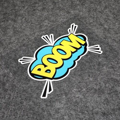 NO.S195 Fashion Trends Funny Boom Stickers Safety Reflective Motorcycle Fuel Tank Car Trunk Stickers and Decals