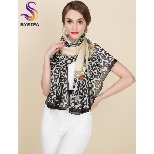 Mulberry Silk Silk Scarf,Satin Fashion Leopard Print Silk Scarf Shawl Large Facecloth Apparel Accessories Design Long Scarf Cape