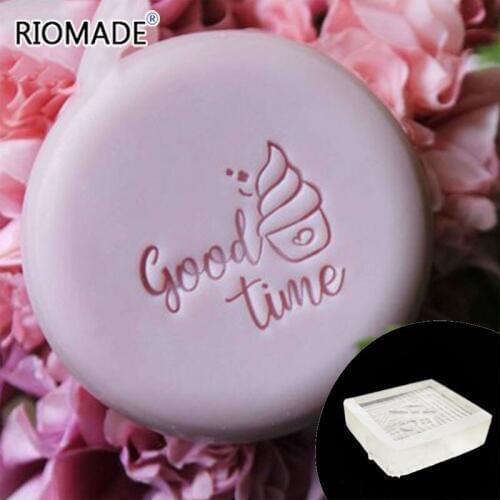 Good Time Soap Stamp Ice Cream Handmade Resin Transparent Organic Stamps Glass Soap Making Mold Tools Acrylic Chapters Custom