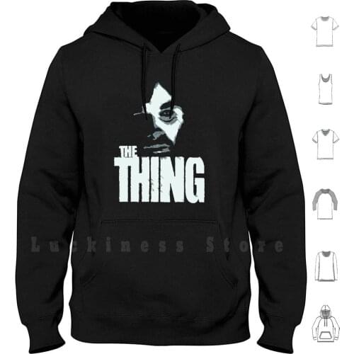 The Thing Hoodies Long Sleeve The Thing 1982 80s John Carpenter Kurt Russell Horror Horror Movie Film Cult