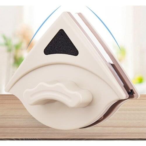 Triangular Magnetic Glass Cleaner with Lanyard Double-sided Window Cleaner with Replacement Home Cleaning Accessory PAK5