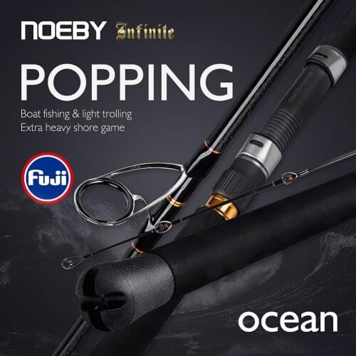 NOEBY Inifinite OCEAN Fishing Rod 2.6m 2.7m MH H Fuji K Guides Popping Fishing Rods for Tuna Inshore Jigging Boat Fishing Rod