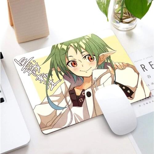 25*29cm Mushoku Green Short Hair Girl Waterproof Non-slip Lockedge Small Size Learning Gamer Cute Mouse Pad Laptop Keyboard Mat