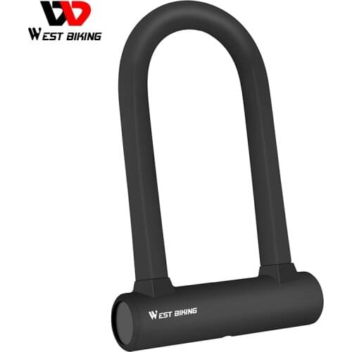 WEST BIKING Bike U Lock Safety Anti-theft Thickened Cable MTB Road Bike Motorcycle Scooter Cycling Accessories Bicycle Lock