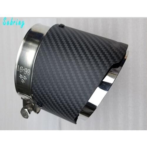1 PC Carbon Fiber Car Exhaust Tips Muffler Pipe Covers For X5 hi performance muffler car exhaust pipe car accessories