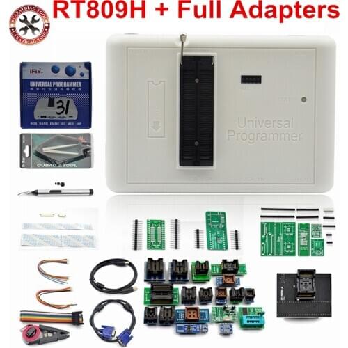 100% Original RT809H Universal Programmer EMMC-Nand FLASH Programmer with 36 Adapters Full Adapters Free Shipping