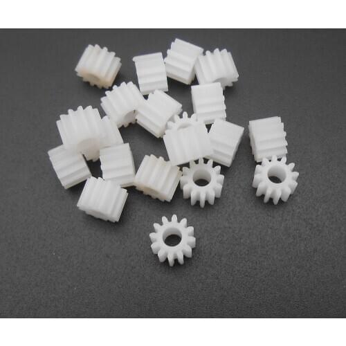 20PCS 0.5M 0.5 Modulus Plastic Spur Gear T=12 Aperture 3mm 2.95MM DIY Model Accessories 12 Teeth 5MM X 7MM 12T 3A 123A 5X7*FD189