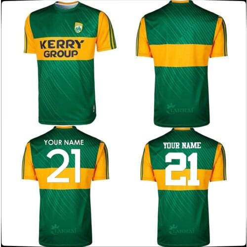2021Kerry Home Jersey 2021 IRELAND DUBLIN TRAINING RUGBY JERSEY size S--5XL