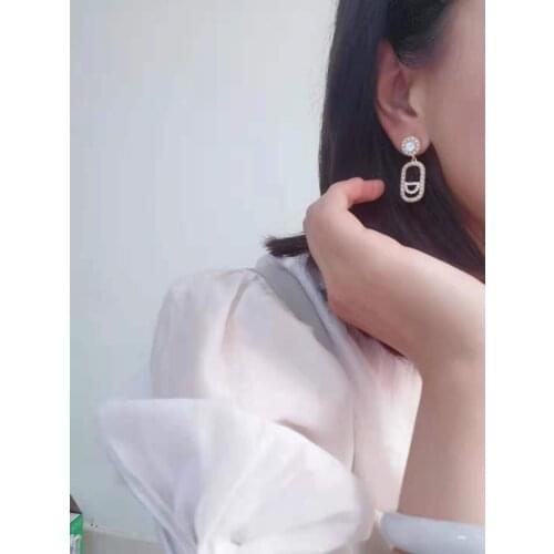 2021 new letter D earrings retro fashion style