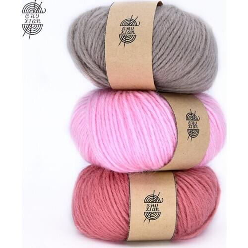 6pcs 50g/Ball Mohair Wool Thick Yarn For Hand Knitting Sweater Scarf Coat Hat A