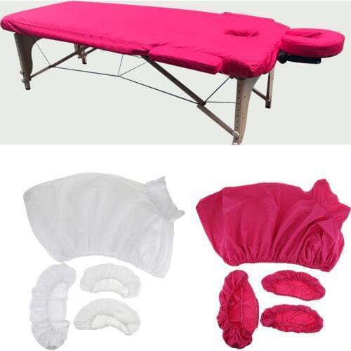 8pcs Salon Massage Table Bed Fitted Pad Face Cradle Pillow Cover