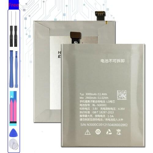 BL-N3000C Mobile Phone Battery For IUNI I1 Dual 4G 3000mAh
